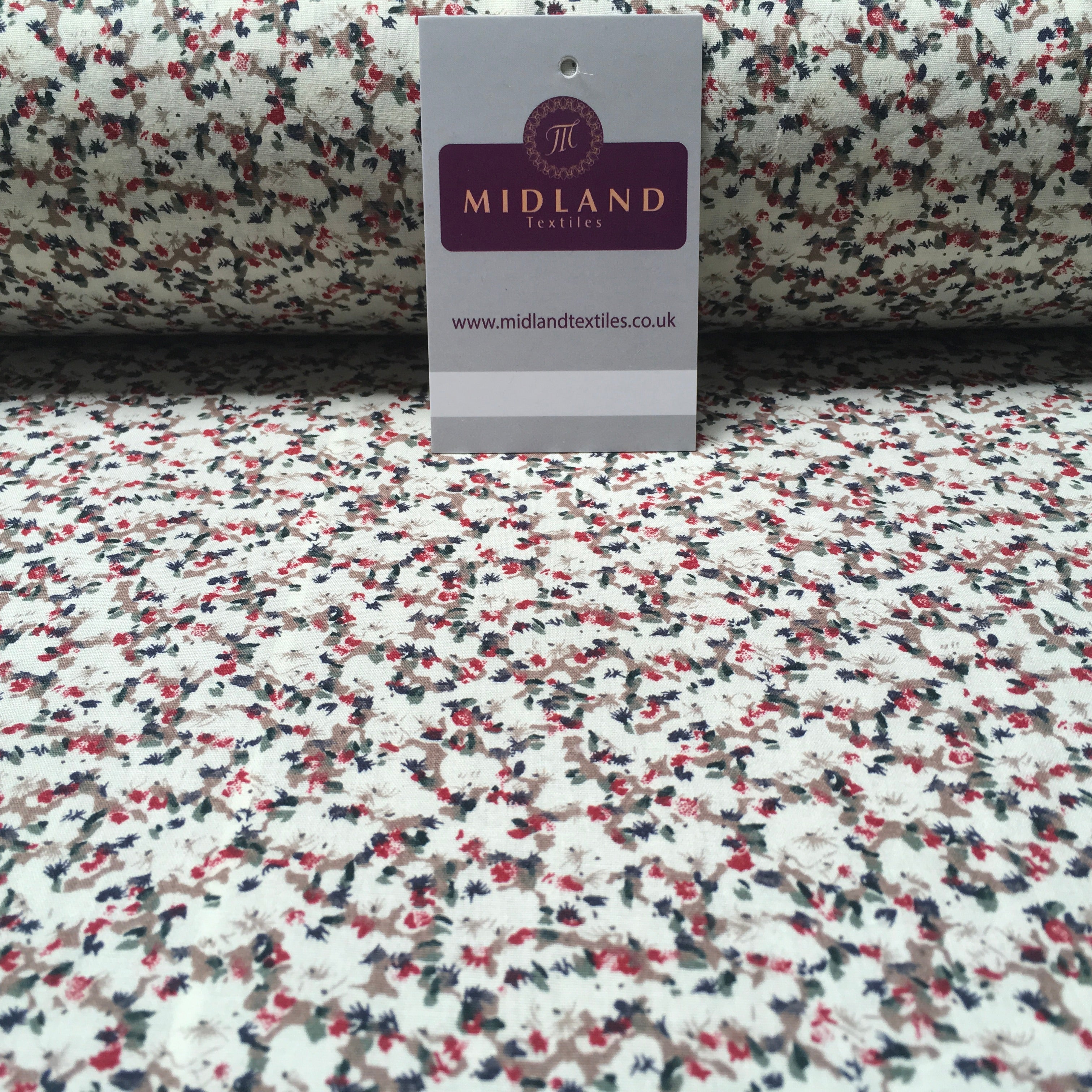 Small Floral Printed 100% Cotton Fabric 58' Wide Mtex MA914