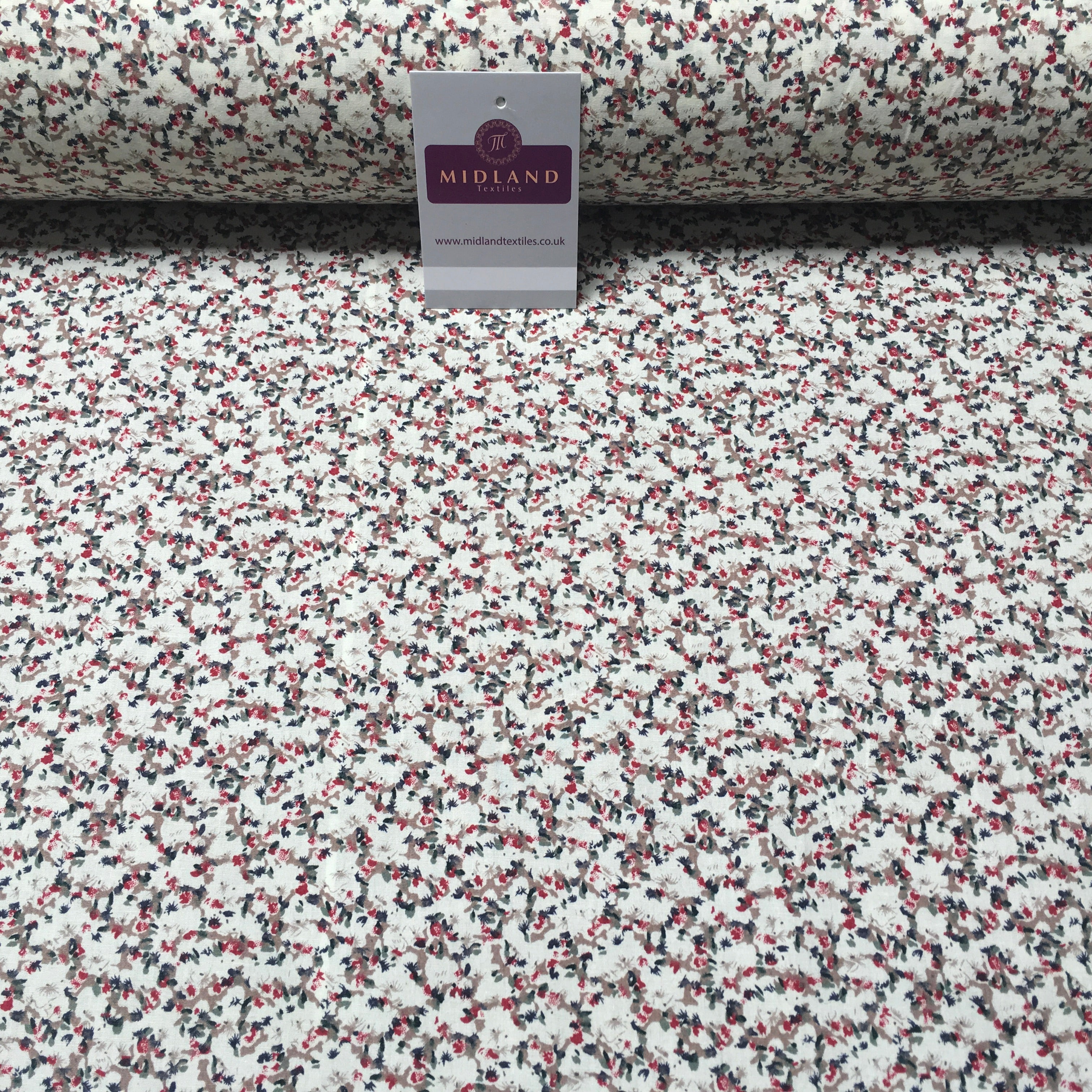Small Floral Printed 100% Cotton Fabric 58' Wide Mtex MA914