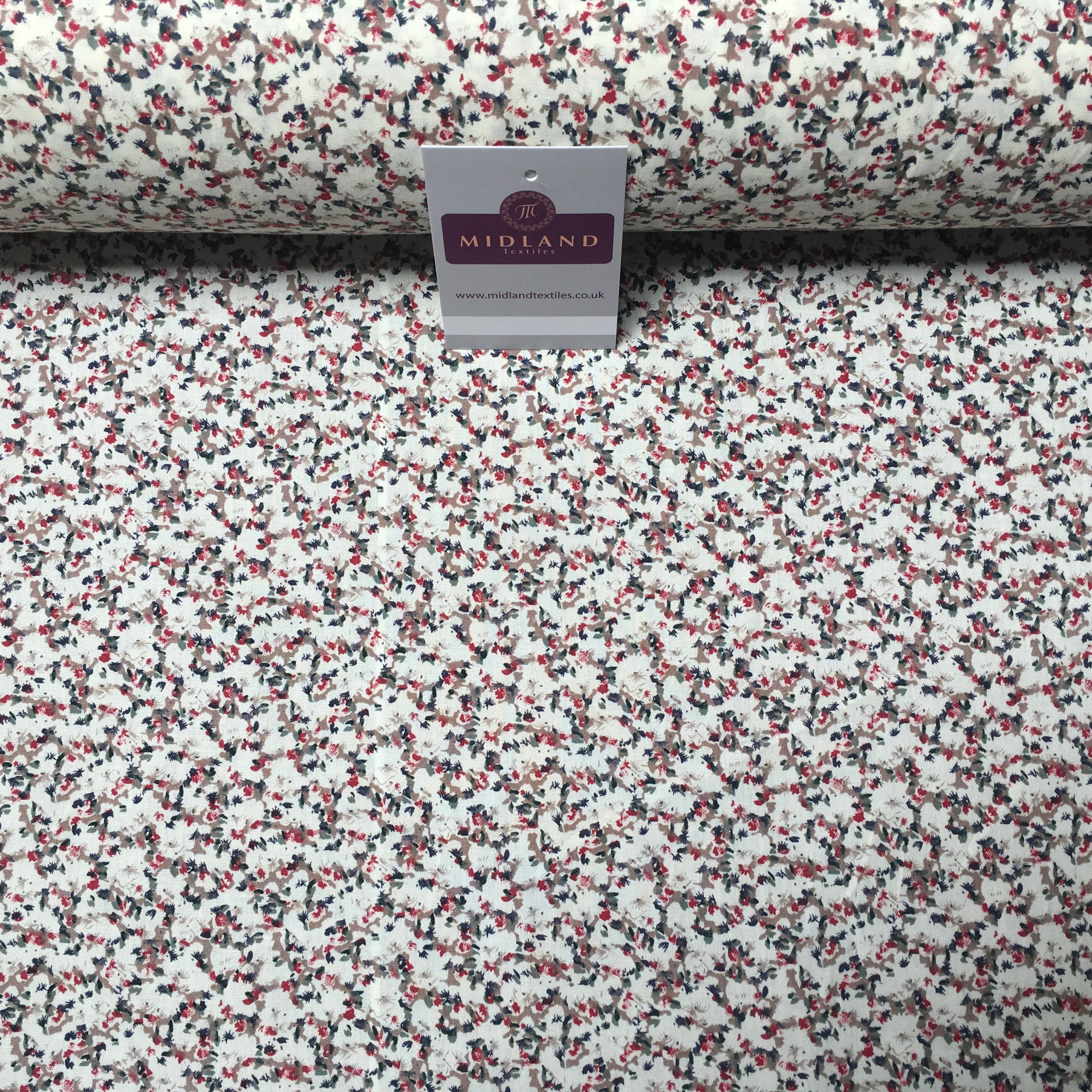 Small Floral Printed 100% Cotton Fabric 58' Wide Mtex MA914