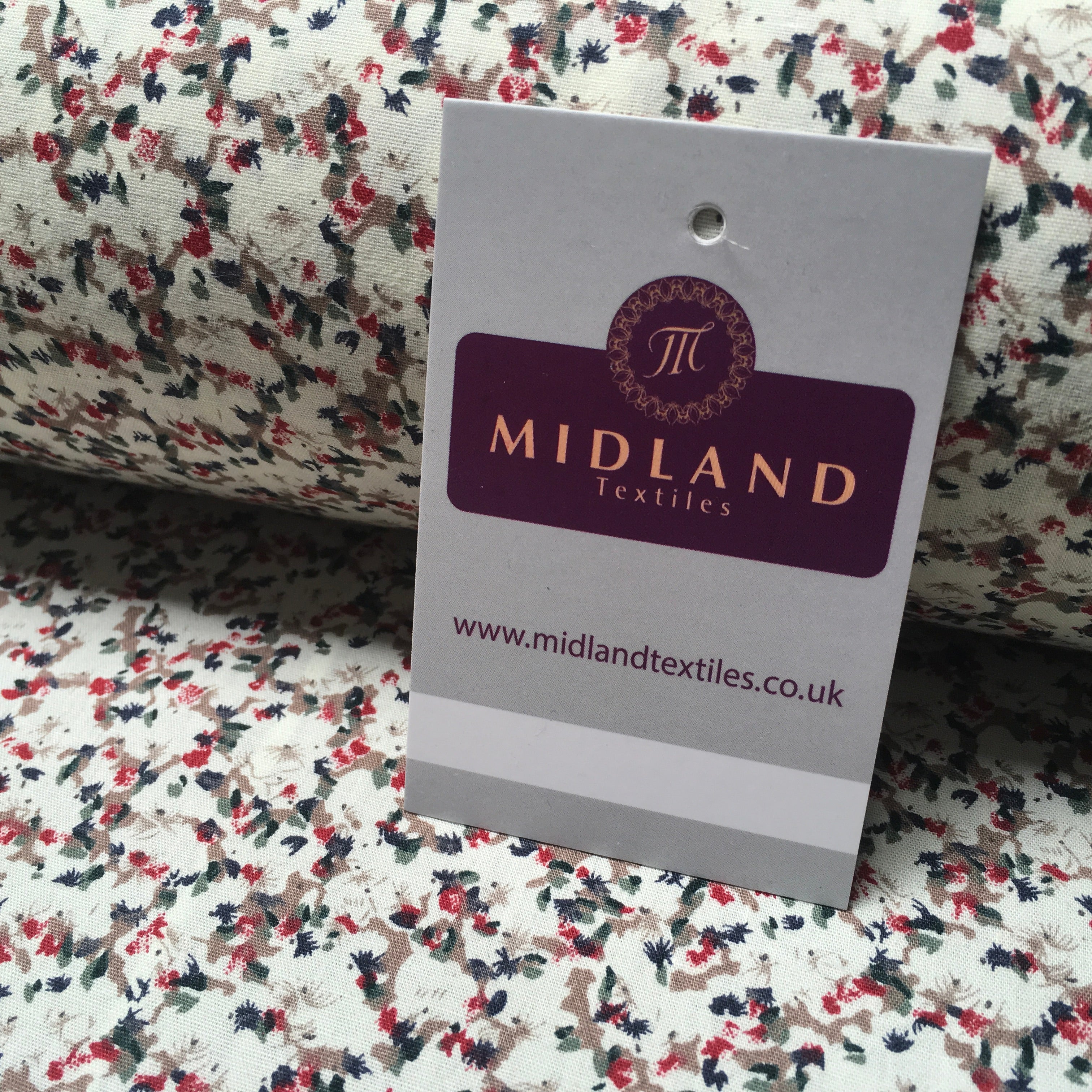 Small Floral Printed 100% Cotton Fabric 58' Wide Mtex MA914