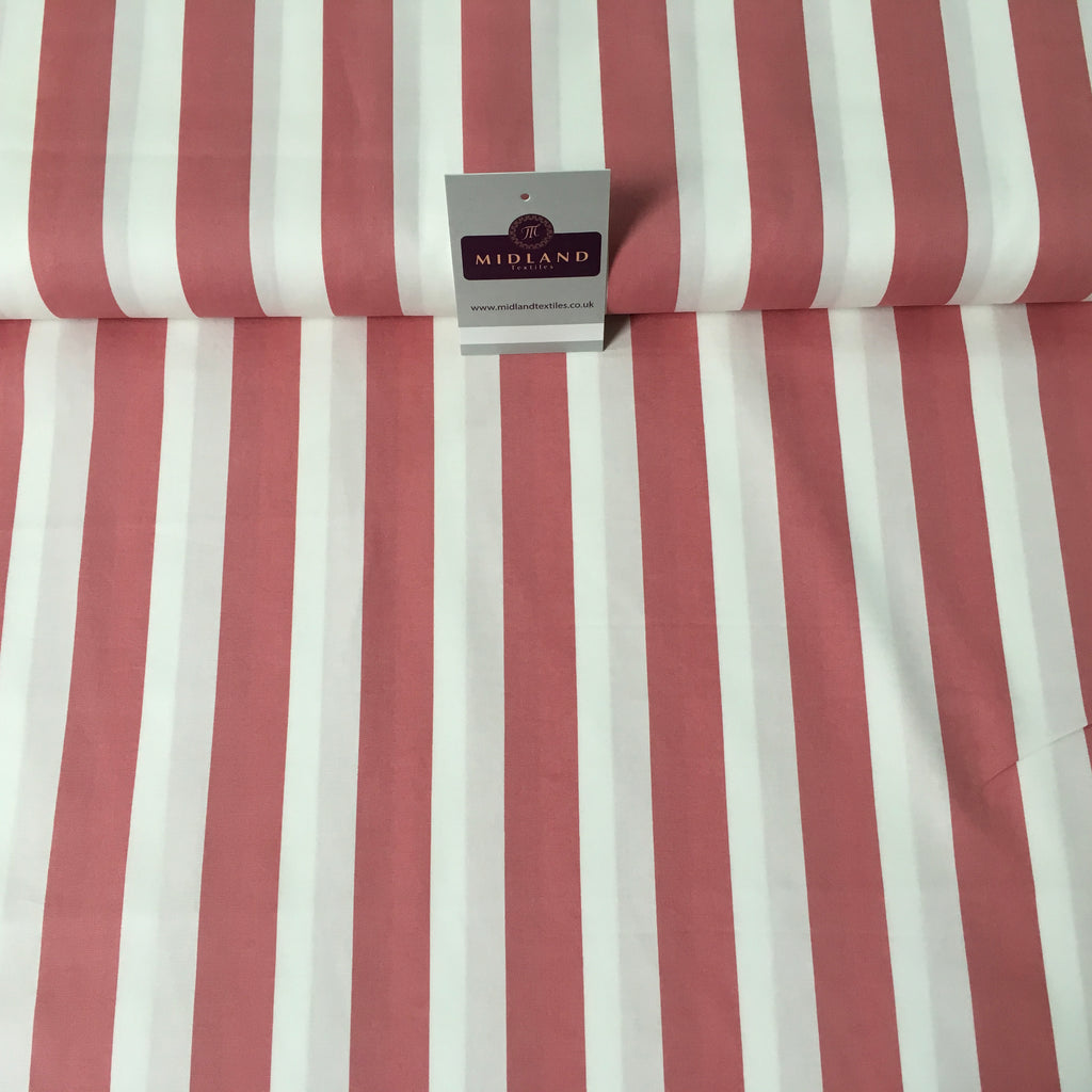 2.5cm Candy Stripped Cotton Poplin shirting, dress Fabric 44