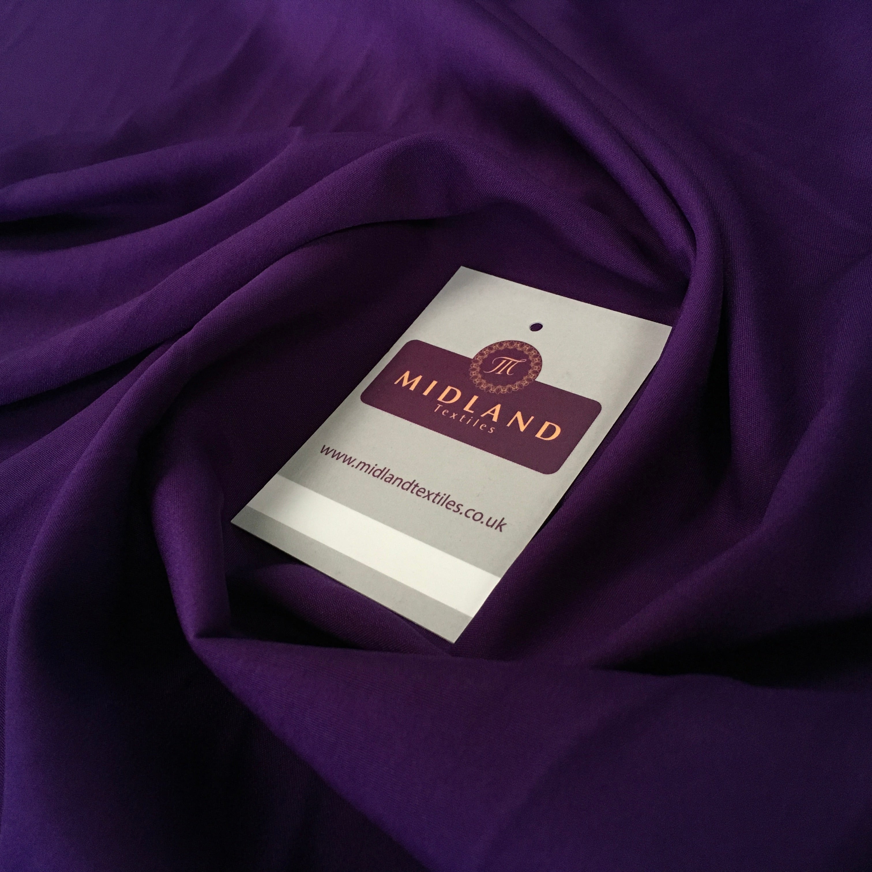 Plain Soft Powder Crepe Lightweight Lining 100% Polyester Fabric 100 cm Wide MR860 Mtex