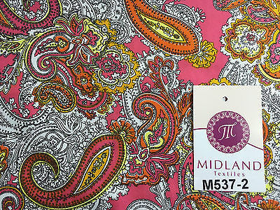 Traditional Vintage Paisley floral 100% Cotton Poplin 58' Wide M537 Mtex - Midland Textiles & Fabric