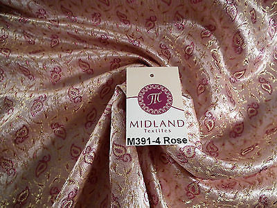 Indian Embroided Floral Metallic Banarsi Brocade Fabric 44' M391 Mtex - Midland Textiles & Fabric