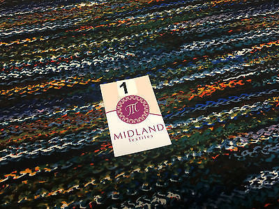 Multi Coloured Striped printed ity Jersey Lycra Stretch Fabric 58" M167 Mtex - Midland Textiles & Fabric