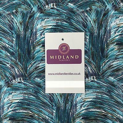 Artistic Waves Peach Crepe High Street Printed Dress Fabric 58'  M401 Mtex - Midland Textiles & Fabric