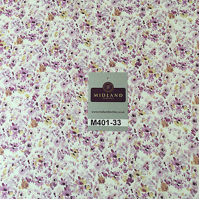 Pink floral Ditsy Crepe Chiffon High street Printed Fabric 58