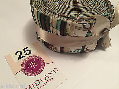 Jelly Rolls 40 strippers 100% cotton 2.5' Width by 42' length M550 Mtex - Midland Textiles & Fabric