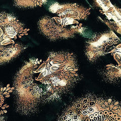 Black and Bronze Printed Stretch Velvet Velour Fabric 58' Wide, - M16-1 Mtex - Midland Textiles & Fabric