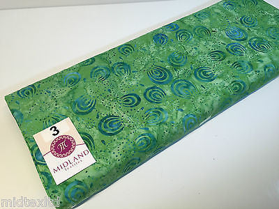 Swirl and dot design contrasting colours Bali batik fabric 100% Cotton M525 Mtex - Midland Textiles & Fabric