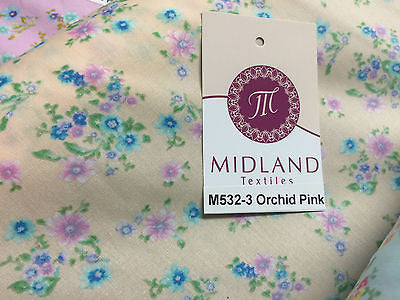 Vintage Ditsy Floral Printed Fabric 100% Cotton Poplin 44' Wide M532 Mtex - Midland Textiles & Fabric