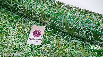Paisley Metallic Brocade Fabric 58' wide for Jackets and waistcoats M350 Mtex - Midland Textiles & Fabric