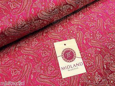 Metallic Paisley brocade Banarsi fabric 44