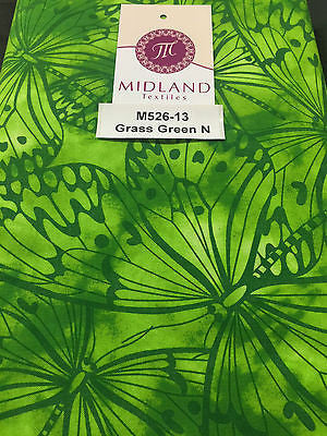 Large Butterfly Melody Print Fabric 5620 100% Cotton 44' Wide M526 Mtex - Midland Textiles & Fabric