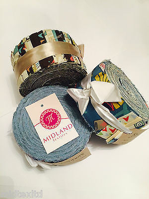 Mini Jelly Rolls 20 strippers 100% cotton 2.5' Width by 42' length M551 Mtex - Midland Textiles & Fabric