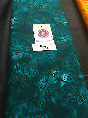 Large Butterfly Melody Print Fabric 5620 100% Cotton 44' Wide M526 Mtex - Midland Textiles & Fabric