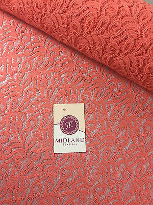 Coral Floral Art print soft lace Semi Transparent fabric 58" Wide M186-13 Mtex - Midland Textiles & Fabric