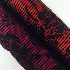 Pin striped Floral Burnout Georgette Chiffon fabric 45' M145-36-37 Mtex - Midland Textiles & Fabric