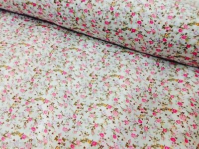 Vintage  floral ditsy Shabby Chic poly cotton printed fabric 44' Wide M341 Mtex - Midland Textiles & Fabric