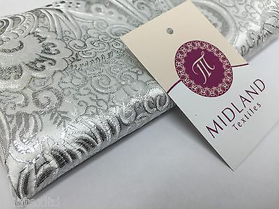 Paisley Metallic Brocade Fabric 58' wide for Jackets and waistcoats M350 Mtex - Midland Textiles & Fabric
