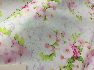 Vintage floral shabby Chic Printed Fabric 100% Cotton Poplin 44' Wide M530 Mtex - Midland Textiles & Fabric