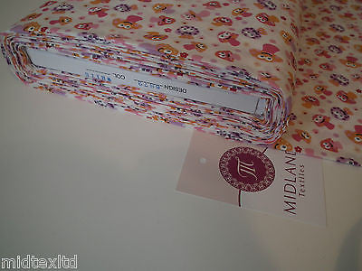 Mushroom Print 100% Cotton Poplin Fabric, 45" Wide Craft Cotton M27 - Midland Textiles & Fabric