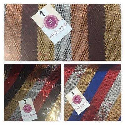 45 Degrees Diagonal Stripe Sew on Sequins Net Dress Fabric 58