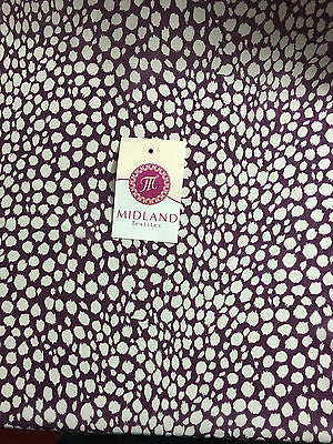 Burgundy Animal print Semi Transparent chiffon fabric 55" wide M161-21 Mtex - Midland Textiles & Fabric