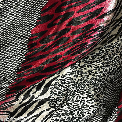 Red Black animal print 58