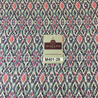 Artistic Mayflower High Street Smooth Chiffon Printed fabric 58" M401-28 Mtex - Midland Textiles & Fabric