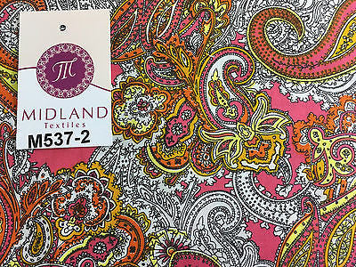 Traditional Vintage Paisley floral 100% Cotton Poplin 58' Wide M537 Mtex - Midland Textiles & Fabric