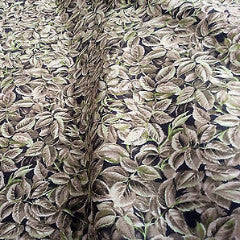 44' Leaf Print 100% Cotton Fabric Craft Dressmaking Patchwork Midtex M301 F953 - Midland Textiles & Fabric