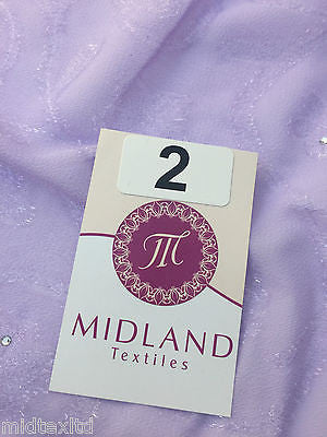 Vintage floral Uragiri scalloped edging dress fabric with clear stones M188 Mtex - Midland Textiles & Fabric