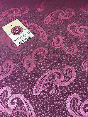 Two Toned Paisley Satin Jacquard Dress Fabric 58' Wide M116 Mtex - Midland Textiles & Fabric