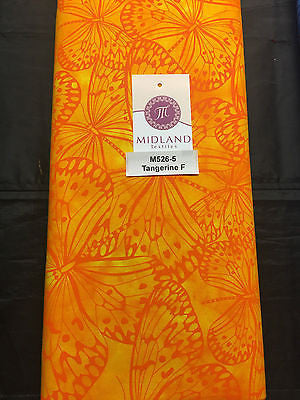Large Butterfly Melody Print Fabric 5620 100% Cotton 44' Wide M526 Mtex - Midland Textiles & Fabric