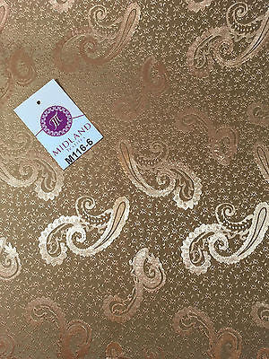 Two Toned Paisley Satin Jacquard Dress Fabric 58' Wide M116 Mtex - Midland Textiles & Fabric