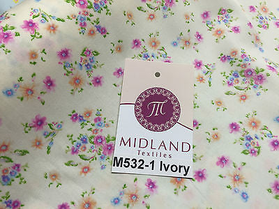 Vintage Ditsy Floral Printed Fabric 100% Cotton Poplin 44" Wide M532 Mtex - Midland Textiles & Fabric