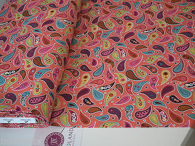 Paisley Print 100% Cotton Poplin Fabric, 45' Craft Cotton Wide M25 Mtex - Midland Textiles & Fabric