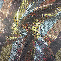 45 Degrees Diagonal Stripe Sew on Sequins Net Dress Fabric 58" Wide M81 Mtex - Midland Textiles & Fabric