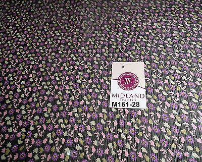 Floral ditsy flower printed crinkle chiffon fabric 44" wide M161-28 Mtex - Midland Textiles & Fabric