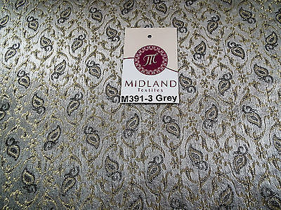 Indian Embroided Floral Metallic Banarsi Brocade Fabric 44' M391 Mtex - Midland Textiles & Fabric