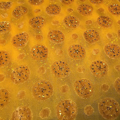 Burnout Chiffon velvet circles and spangle glitter fabric 50' Wide M187 Mtex - Midland Textiles & Fabric