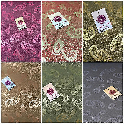 Two Toned Paisley Satin Jacquard Dress Fabric 58