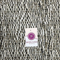 Black and Brown abstract print on cream Georgette  Dress fabric 58' M401-17 Mtex - Midland Textiles & Fabric