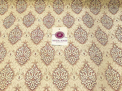 Indian Banarsi Floral Ornamental Motif Woven Brocade fabric 44" M242 Mtex - Midland Textiles & Fabric