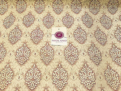 Indian Banarsi Floral Ornamental Motif Woven Brocade fabric 44' M242 Mtex - Midland Textiles & Fabric