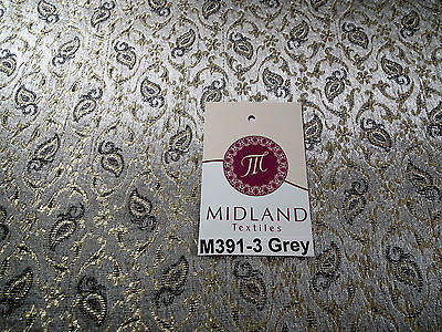 Indian Embroided Floral Metallic Banarsi Brocade Fabric 44' M391 Mtex - Midland Textiles & Fabric
