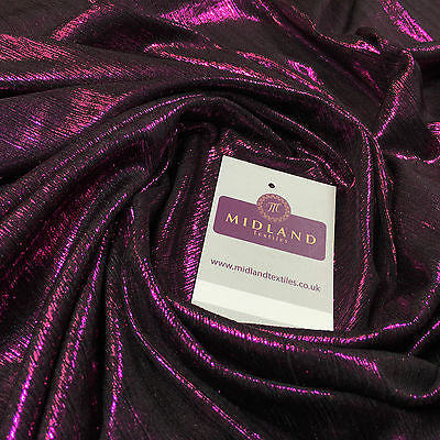 Shiny Metallic Corduroy Lame 1 way stretch Dress Fabric 40