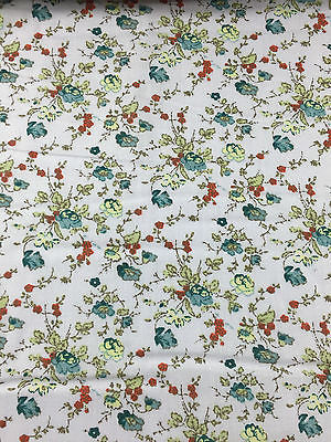 Vinatge Floral poly cotton print dress craft fabric 44' Wide M353 Mtex - Midland Textiles & Fabric