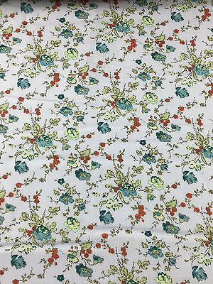 Vinatge Floral poly cotton print dress craft fabric 44" Wide M353 Mtex - Midland Textiles & Fabric